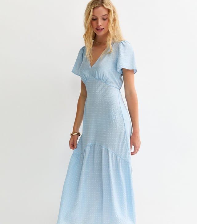 New Look Women's Blue Polka Dot Tiered Midi Tea Dress New Look - 3