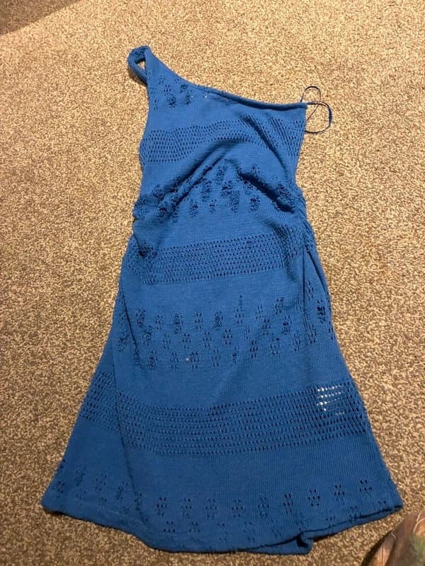 Bershka one shoulder crochet cover up