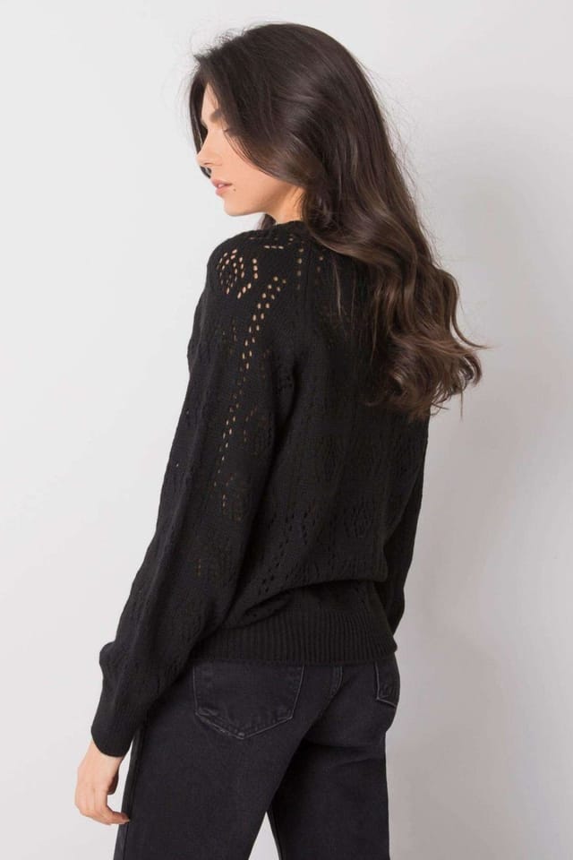 Love Lace Love Lace Women's Black Long Sleeve Cardigan Sweater - 3