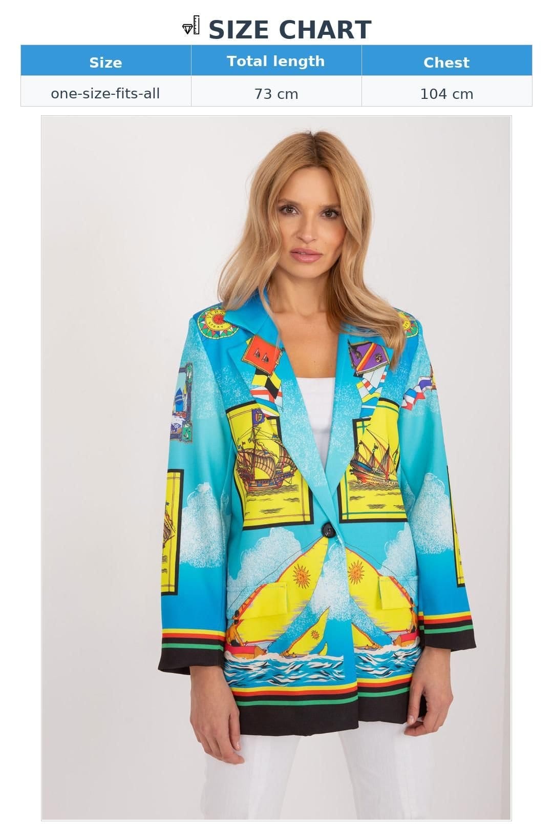 Love Lace Love Lace Women's Colorful Printed Polyester Single Breasted Blazer - 4