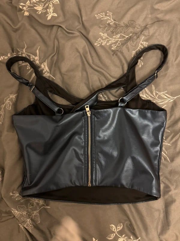 Bershka Leather blue top bershka - 1