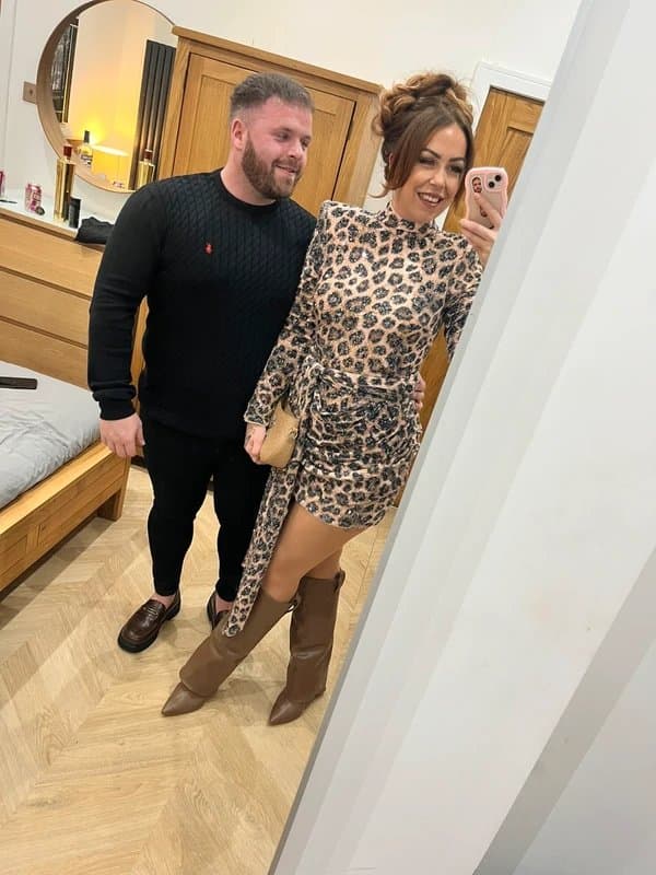 ASOS ASOS Luxe sequin leopard print dress