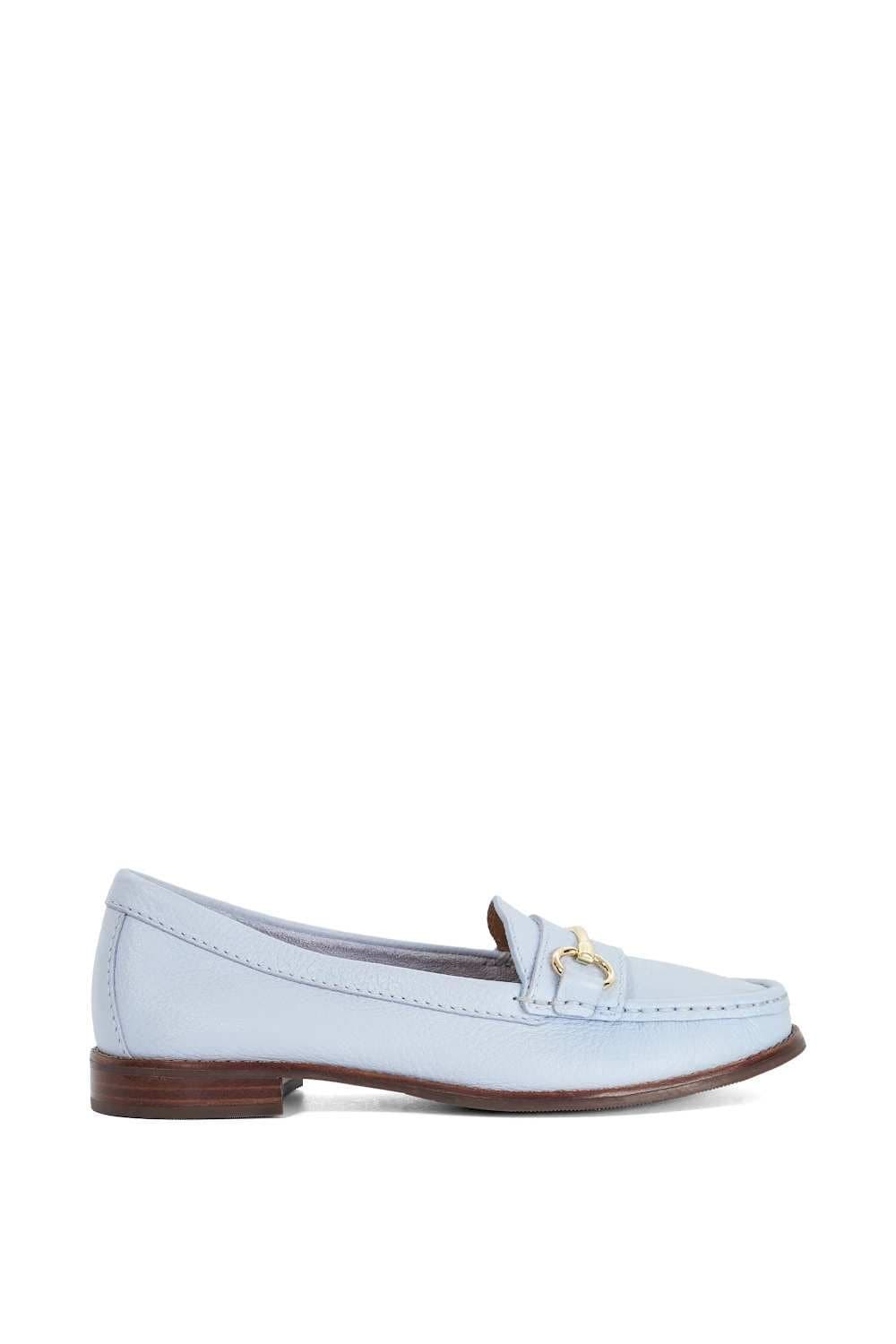 Dune London Dune London Women's Wide Fit 'Glenny' Leather Loafers in Blue