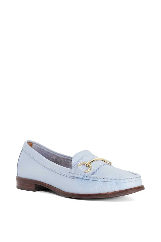 Dune London Dune London Women's Wide Fit 'Glenny' Leather Loafers in Blue - 2