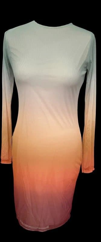 Never Fully Dressed Never Fully Dressed Ombré Mesh Midi Dress | Size UK 10 | RRP £165