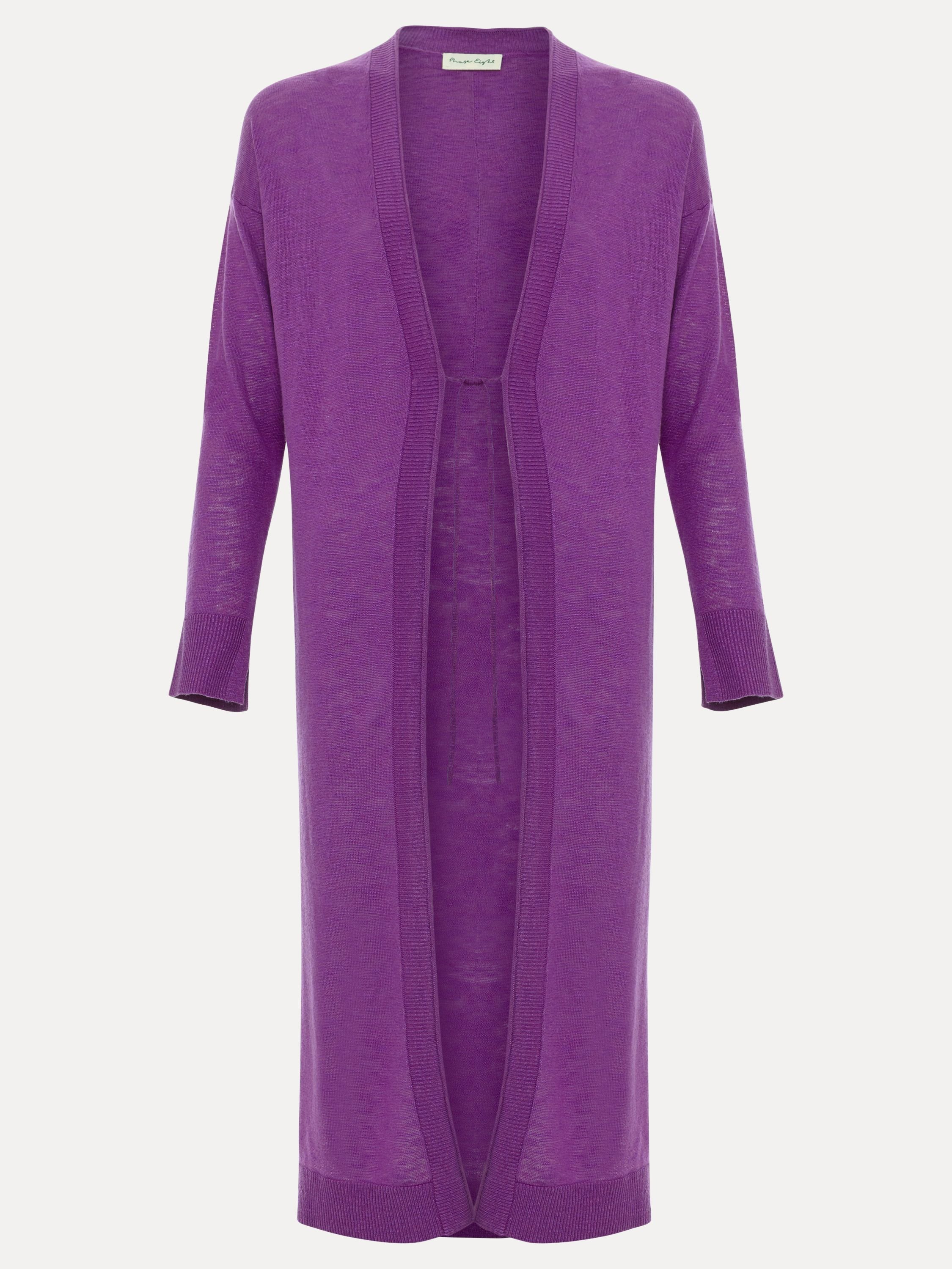 Phase Eight Phase Eight Women's Tasha Linen Cardigan in Grape - 2