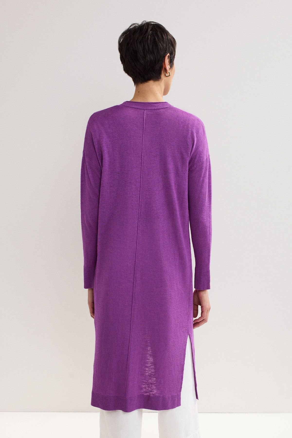 Phase Eight Phase Eight Women's Tasha Linen Cardigan in Grape - 4