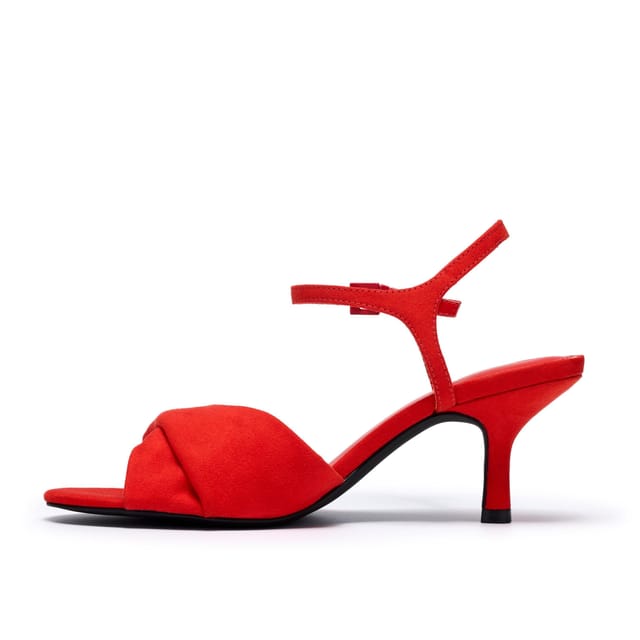 Clarks Clarks Women's Chara Soft Red Heeled Sandals - 2