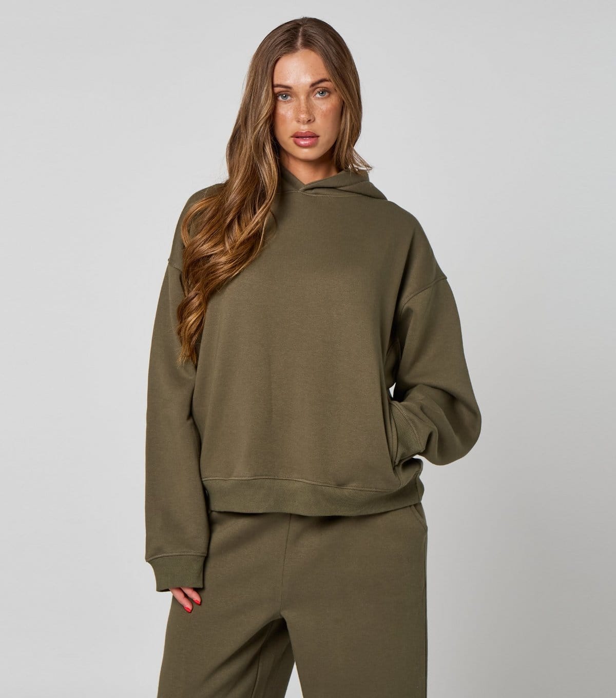Urban Bliss Olive Green Star Back Graphic Hoodie