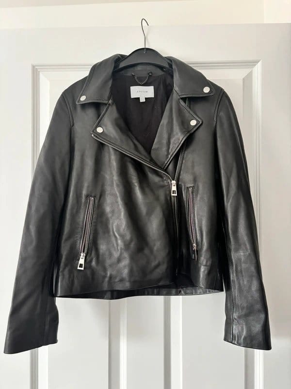 Jigsaw Black Sheep Leather Biker Jacket