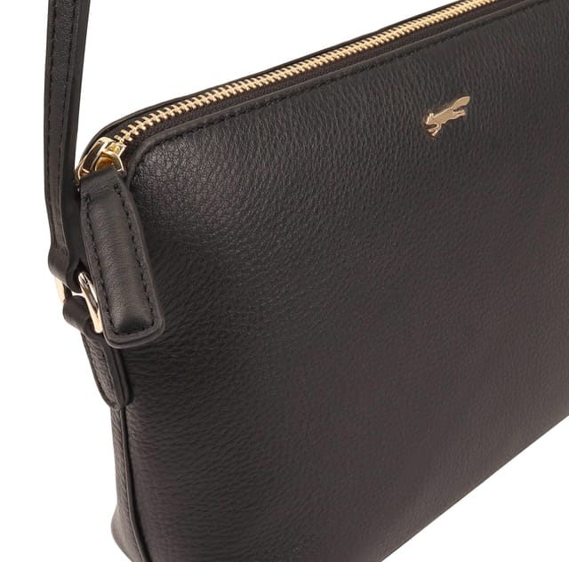 Paul Costelloe Paul Costelloe Women's Lenya Leather Cross Body Bag in Black - 3