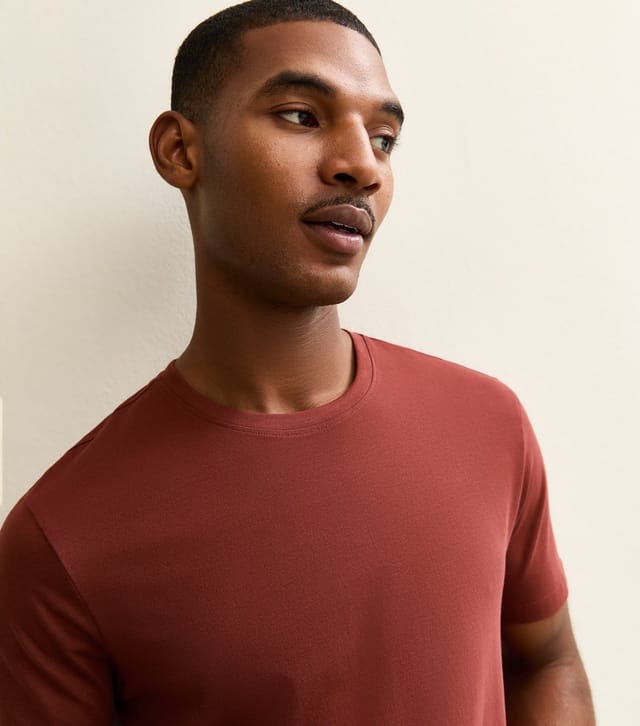 New Look Men's Red Regular Crew Neck Jersey T-Shirt New Look - 2