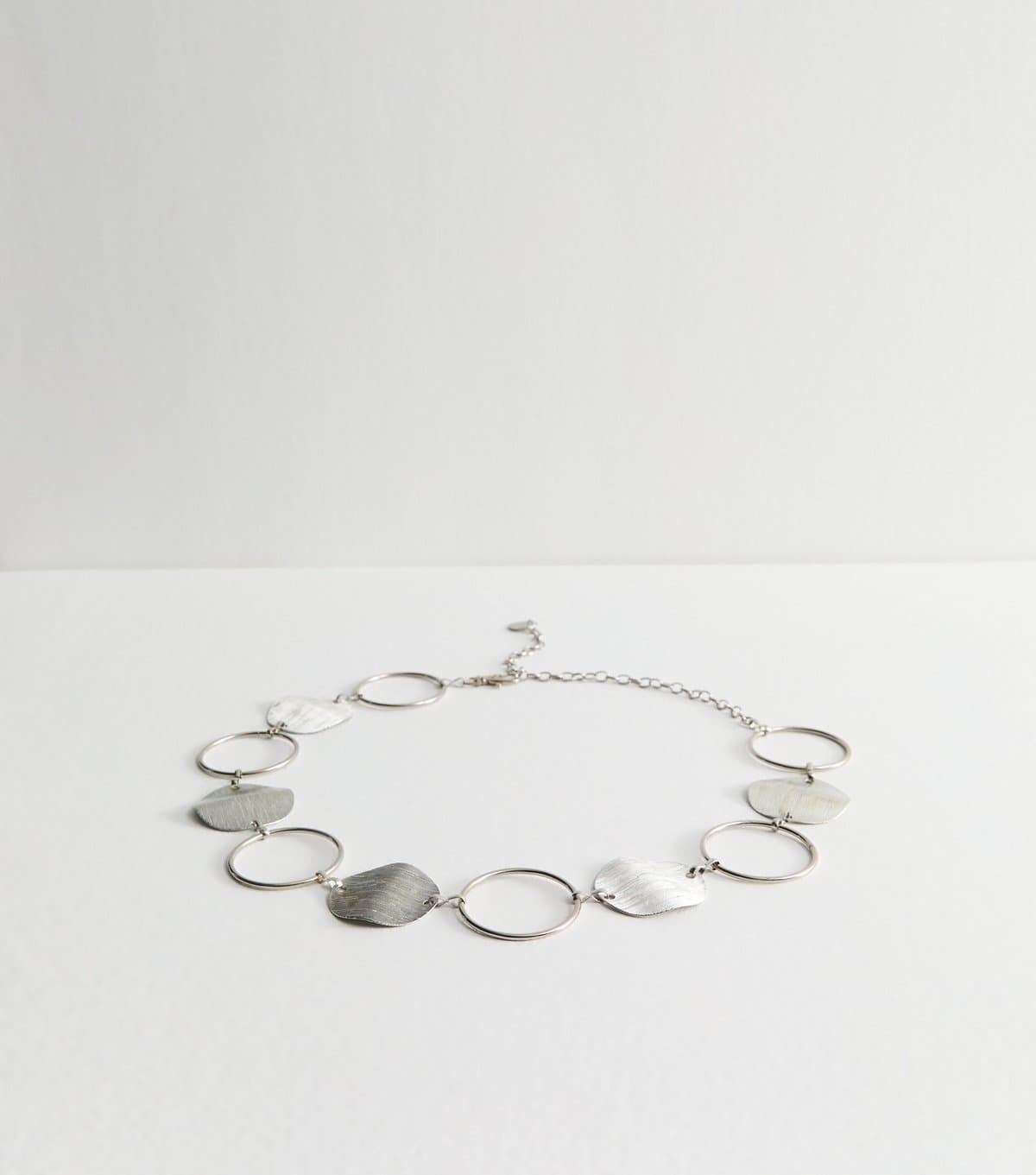 New Look New Look Silver Tone Large Circle Belt