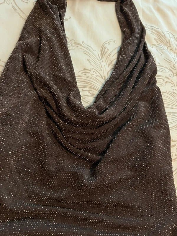 Stradivarius halterneck sparkly top