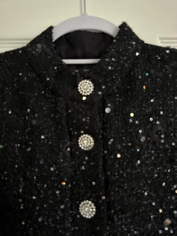 Zara Zara sequin black dress