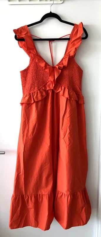 New Look New look - halter-neck midi dress - size 18 - orange
