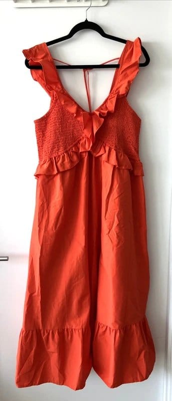 New Look New look - halter-neck midi dress - size 18 - orange - 1