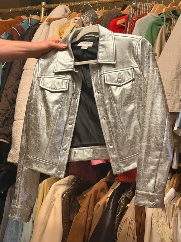 Never Fully Dressed Never fully dressed silver leather jacket
