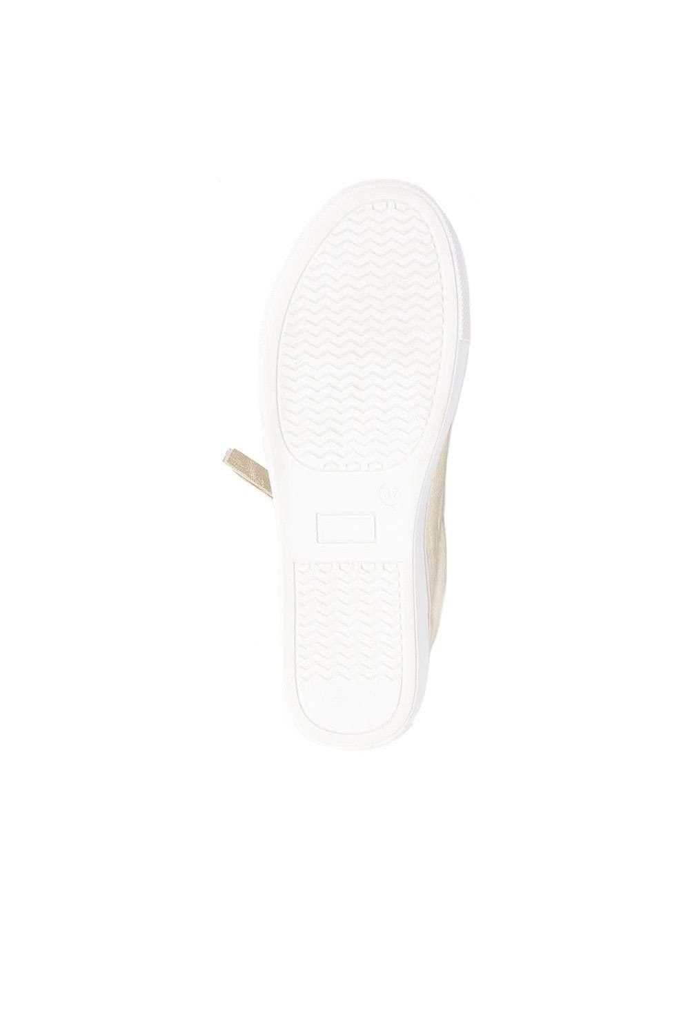 Jones Bootmaker Jones Bootmaker Women's Padova2 Leather Lace-Up Trainers in Gold - 4