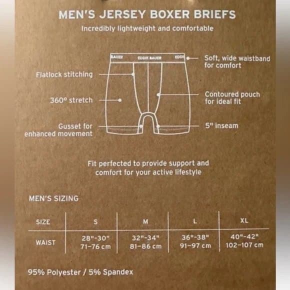 Eddie Bauer Eddie Bauer - Men's jersey boxer briefs 6 pack - black, dusty red, gray - XL