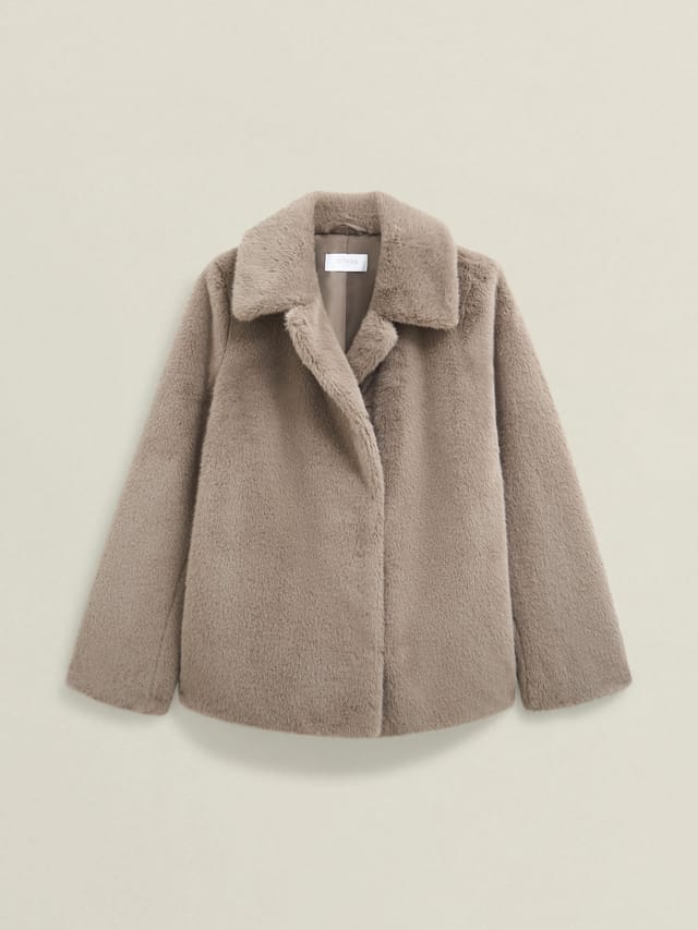 Hobbs London Hobbs London Women's Dania Faux Fur Coat in Light Grey - 2