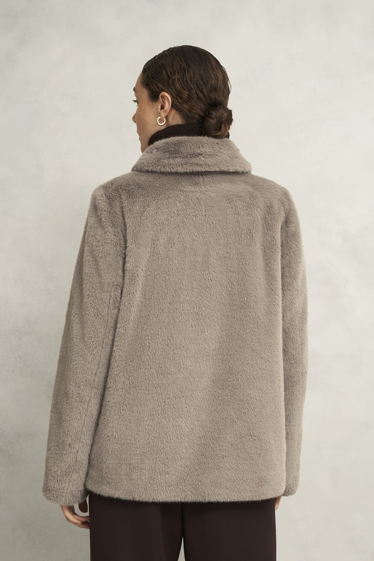 Hobbs London Hobbs London Women's Dania Faux Fur Coat in Light Grey - 3