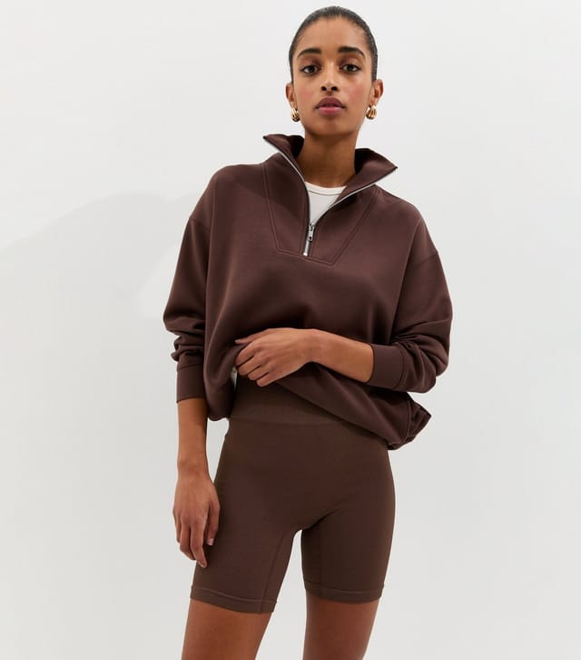 New Look Women's Dark Brown Seamless Cycling Short New Look - 2