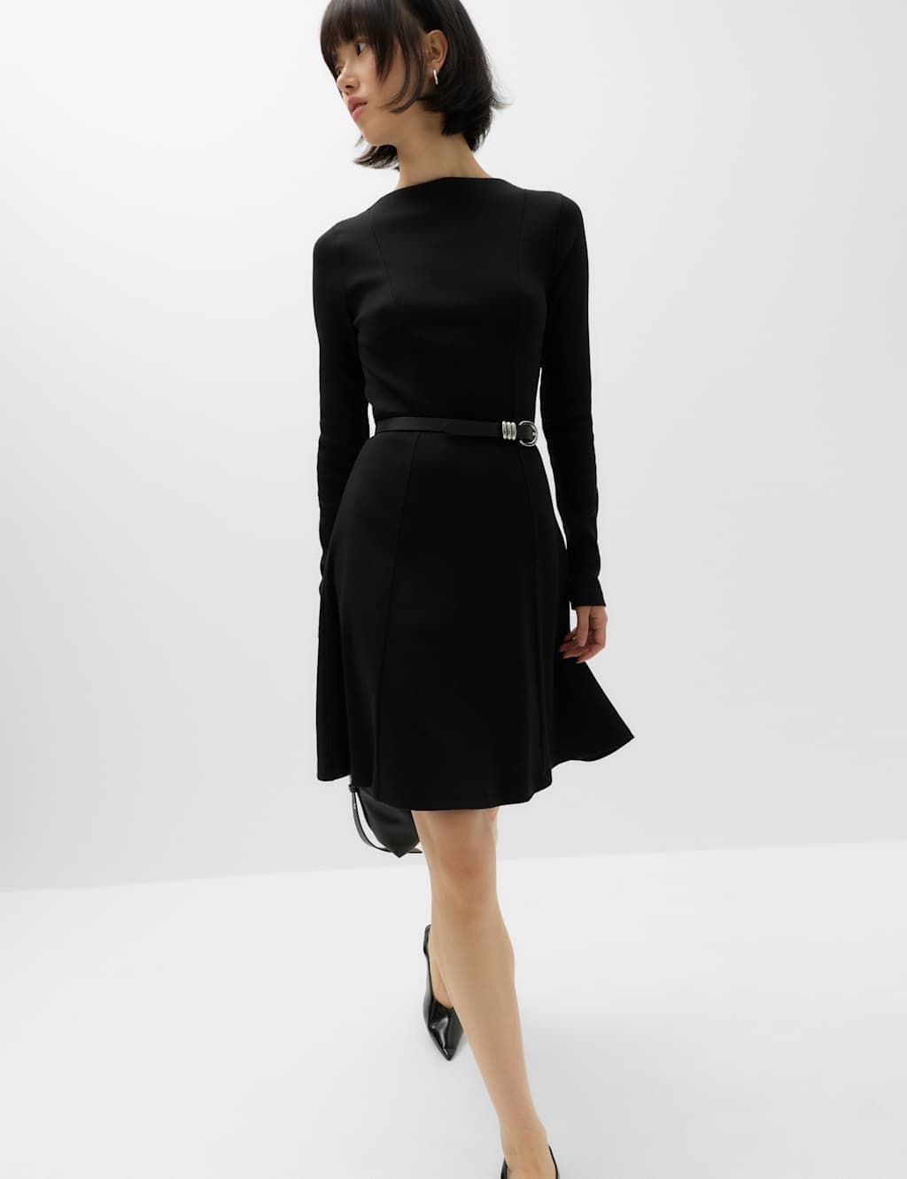 Marks & Spencer M&S Jersey Mini Skater Dress Black