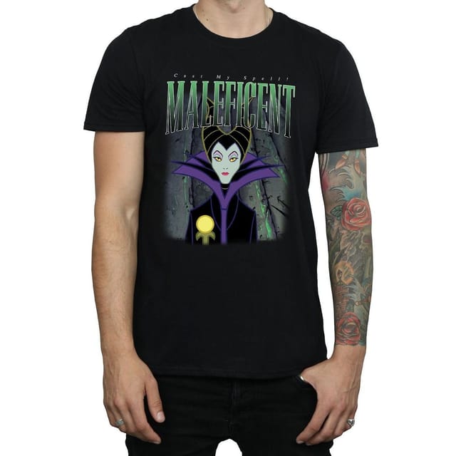Maleficent Maleficent Men's Montage Cotton T-Shirt in Black - 3