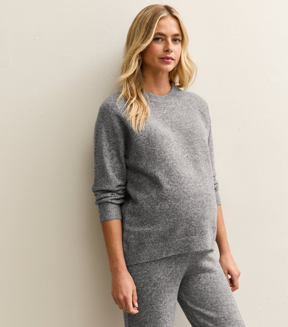 New Look Women's Maternity Mid Grey Raglan Sleeve Jumper New Look