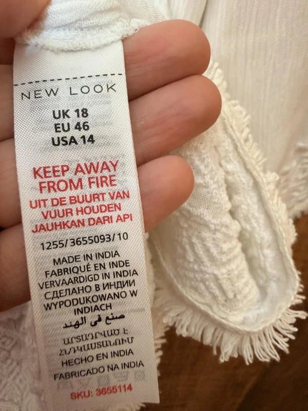 New Look New Look white swim cover up size 18 lightweight beach layer