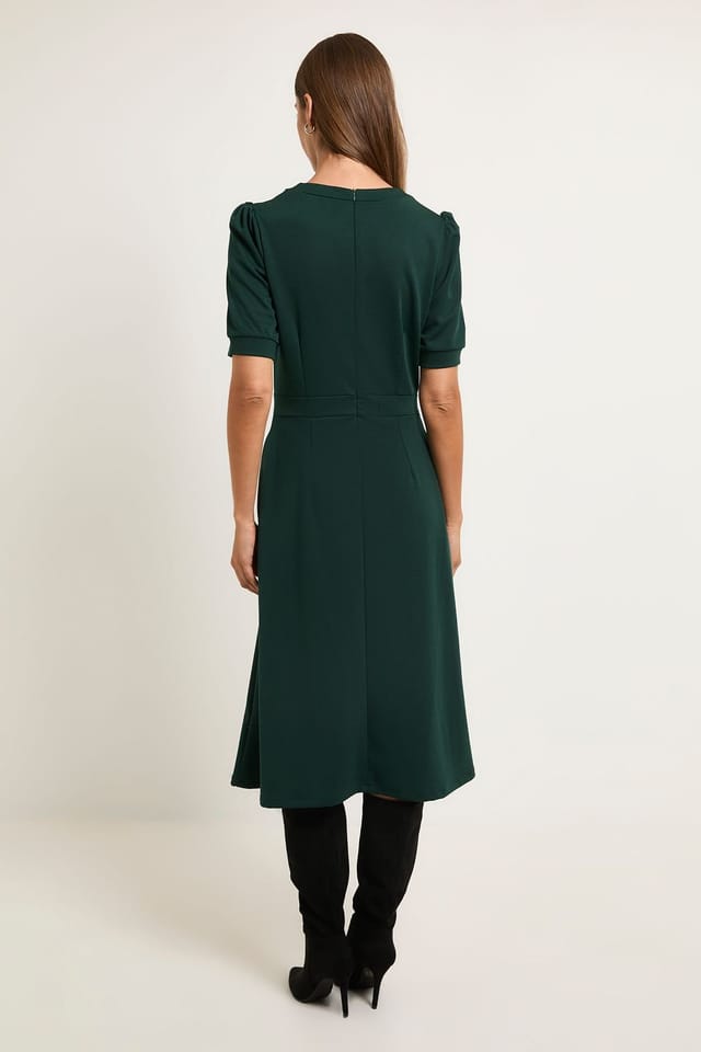 Wallis Wallis Women's Ponte Snaffle Trim Midi Dress in Emerald - 3