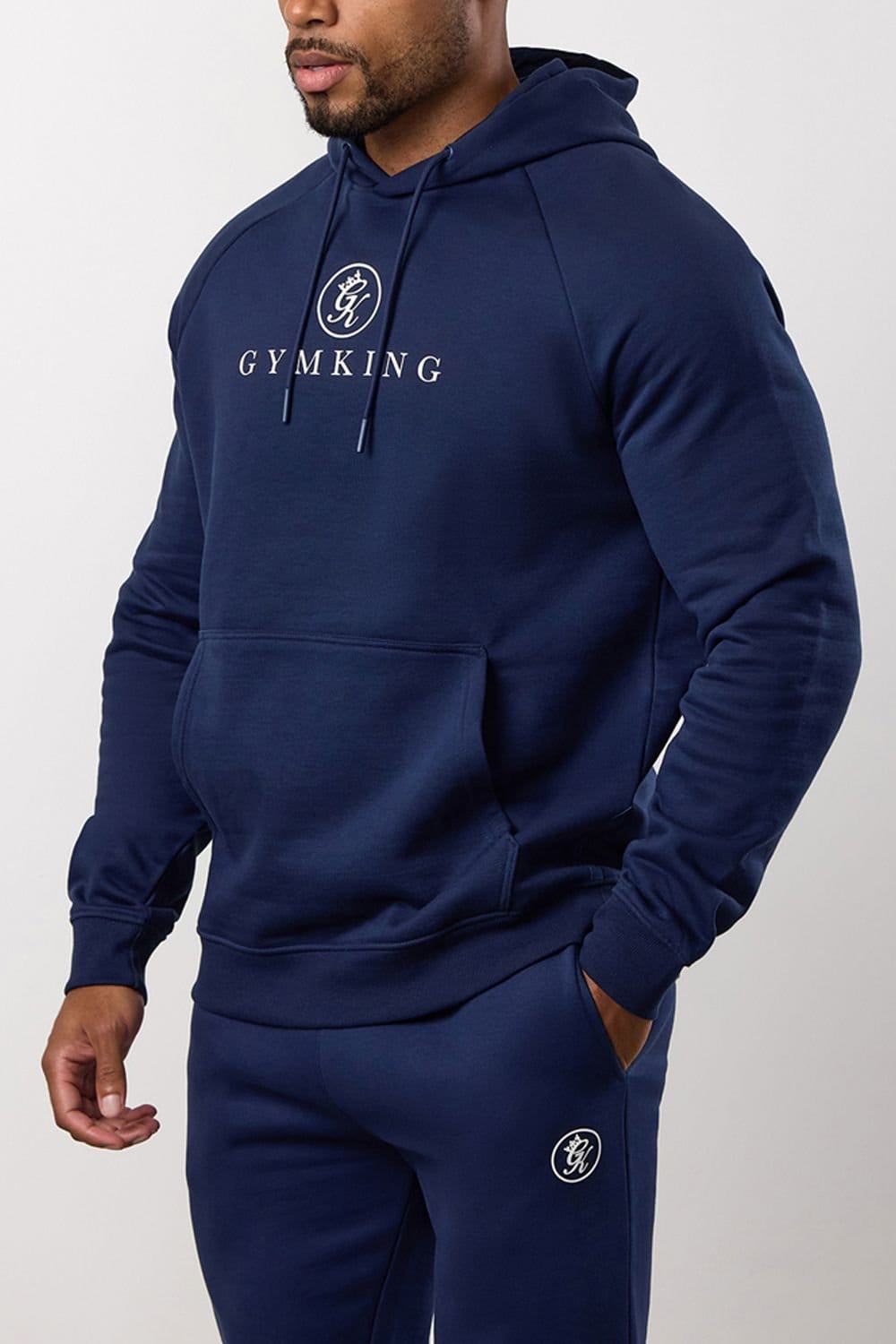 Gym King GYM KING Men's Pro Logo Hood Navy - 1
