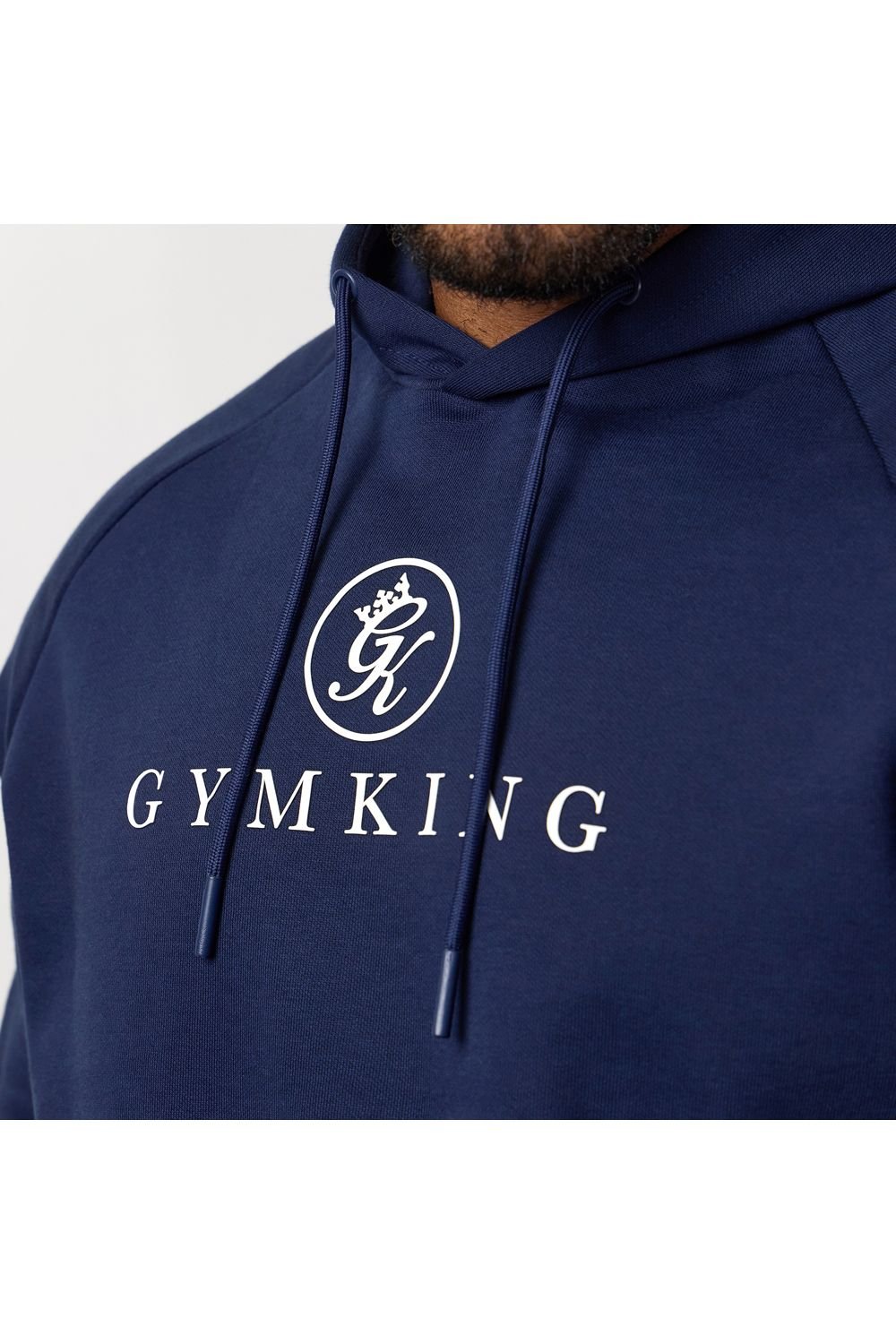 Gym King GYM KING Men's Pro Logo Hood Navy - 4