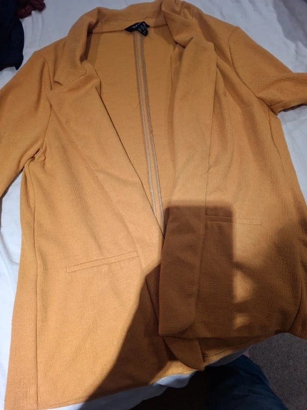 New Look Mustard Textured Blazer