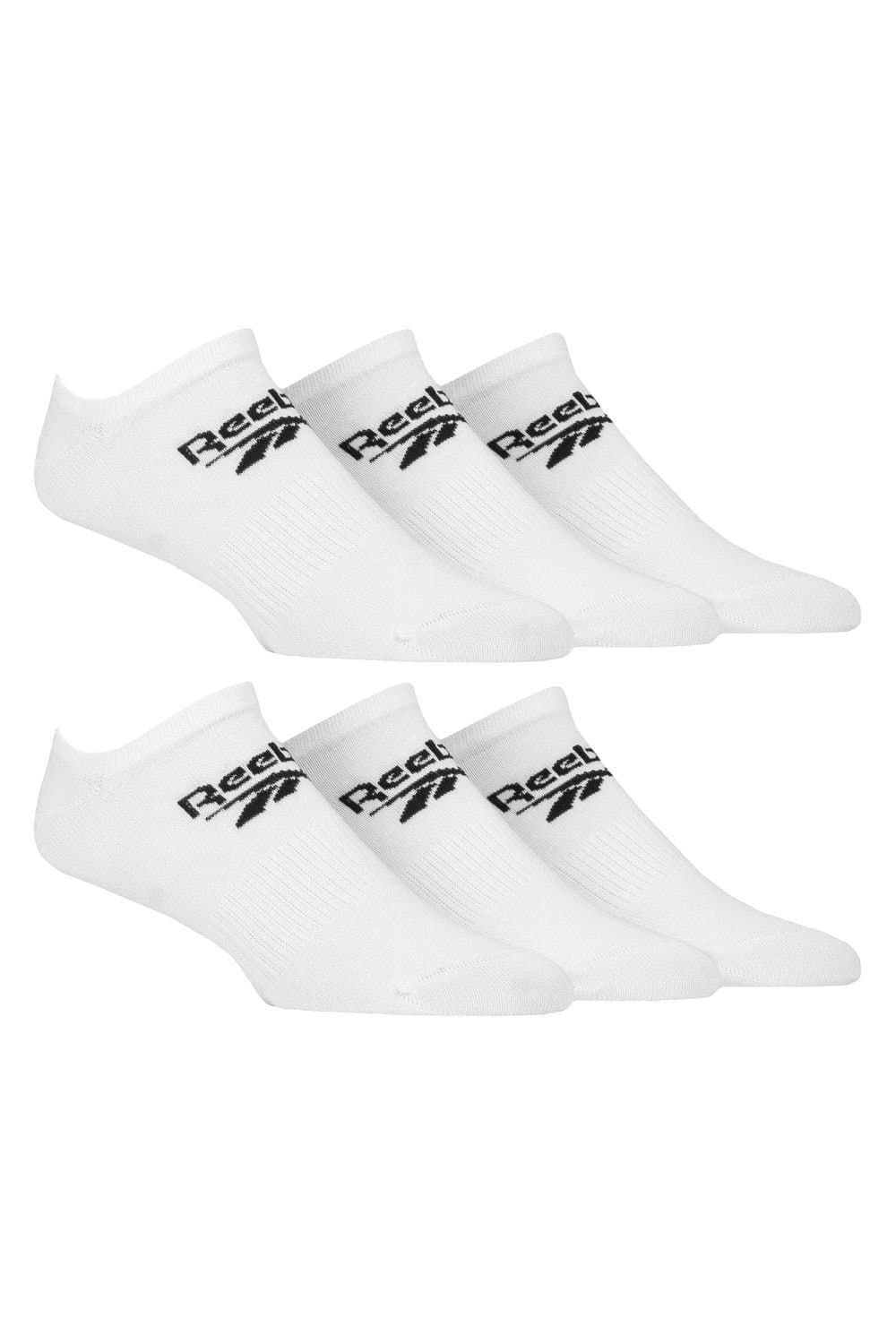 Reebok Reebok Men's 6 Pairs Low Cut Breathable Trainer Sport Socks in White