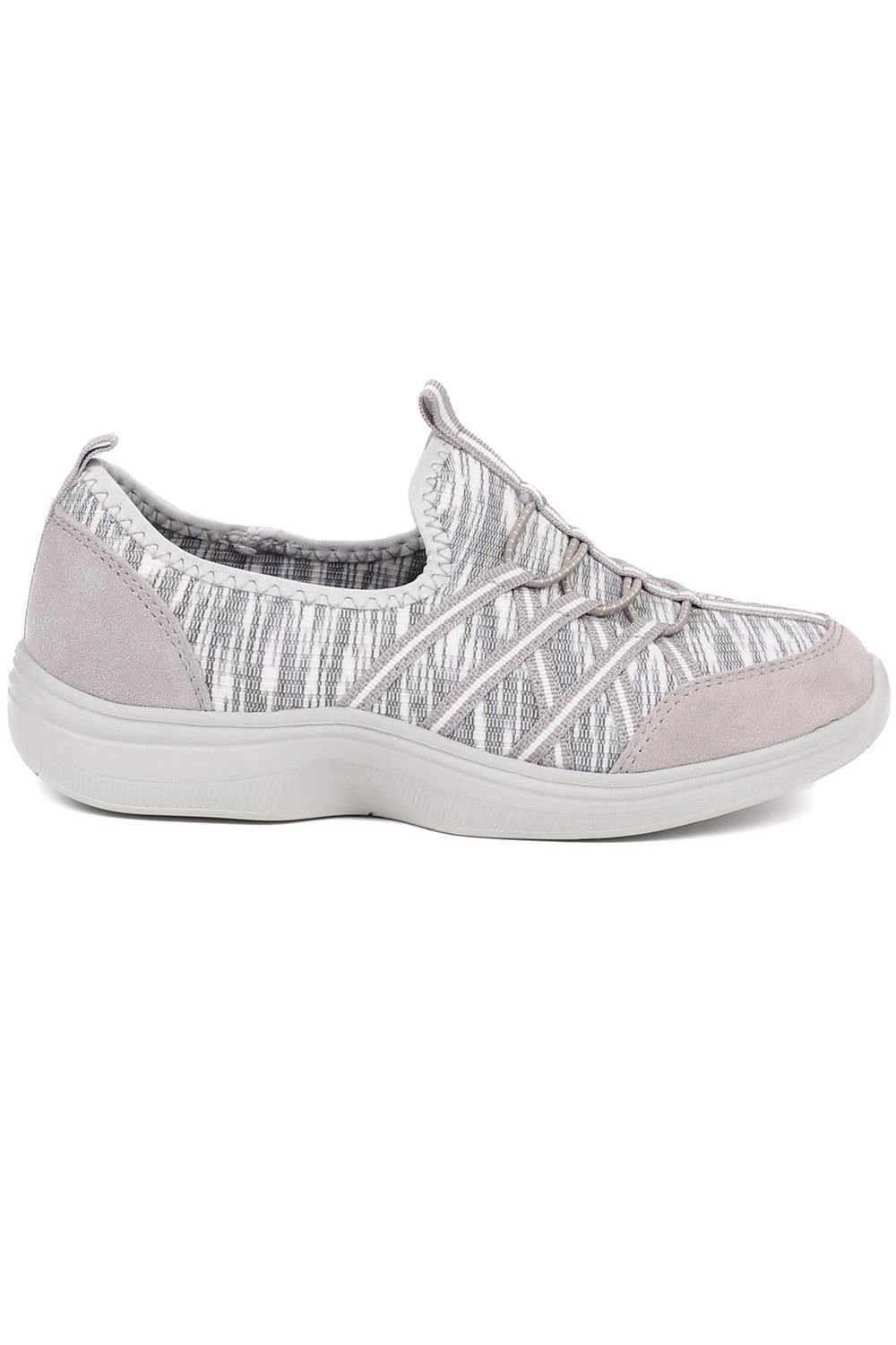 Easyfit Easyfit Women's Extra-Wide Bungee Lace Trainers in Grey - 2