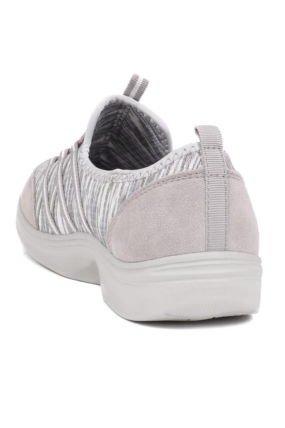 Easyfit Easyfit Women's Extra-Wide Bungee Lace Trainers in Grey - 3