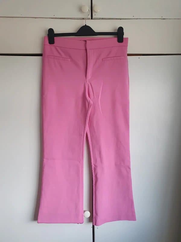 Zara Zara cropped pink trousers size uk 12