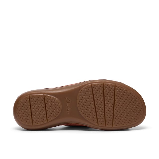 Clarks Clarks Women's Cecily Step Burnt Orange Flat Sandals, Sliders - 3
