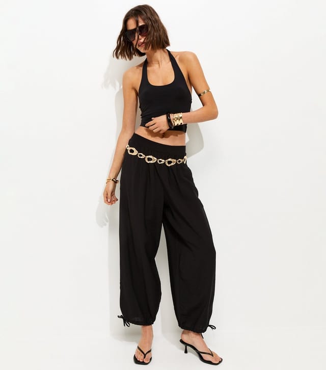 New Look Women's Black Slinky Jersey Halter Neck Top New Look - 2