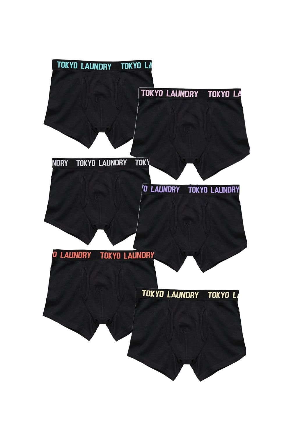 Tokyo Laundry Tokyo Laundry Men's 6-Pack Cotton Boxers in Purple