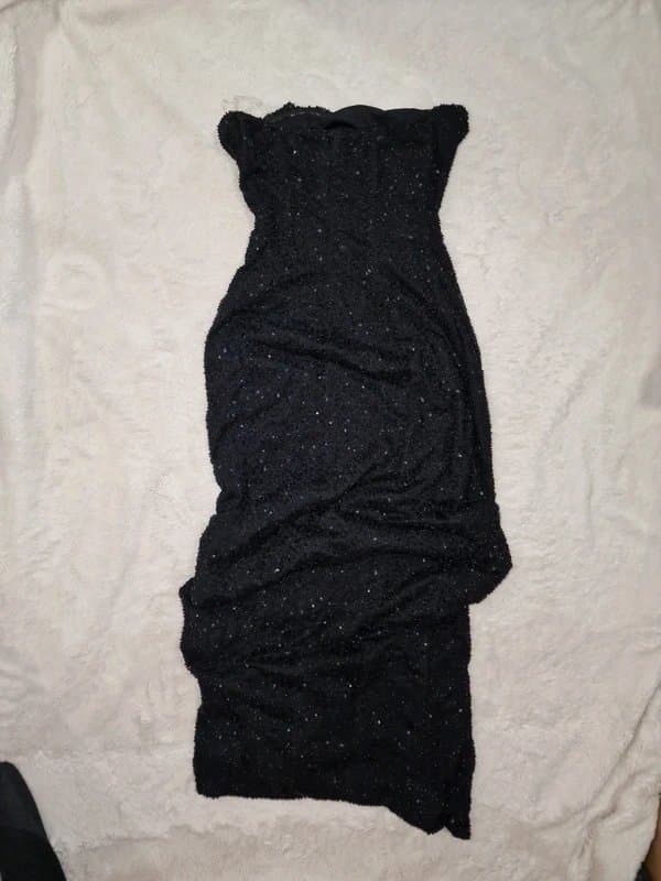 Oh Polly Embellished black gown