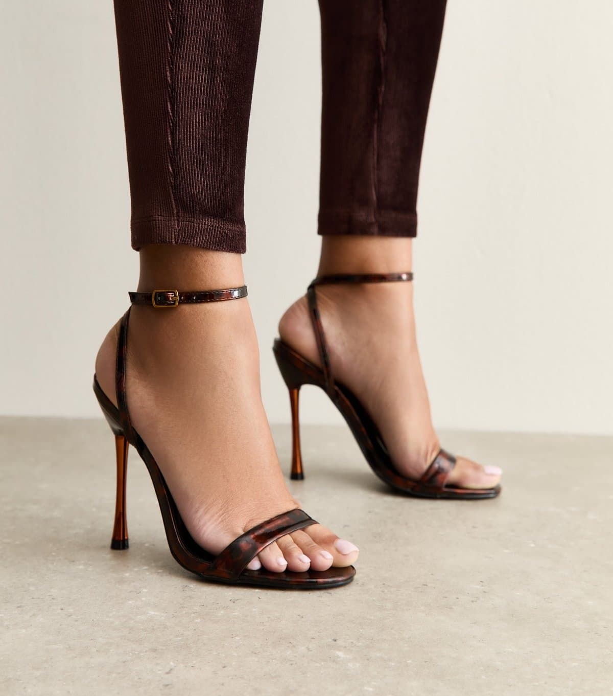 Public Desire Public Desire Brown Tortoise Shell Stiletto Court Shoes