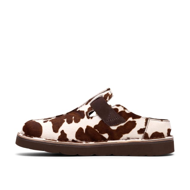Clarks Clarks Women's Solsbury Mule Cow Print Mules, Slip Ons in Brown - 2