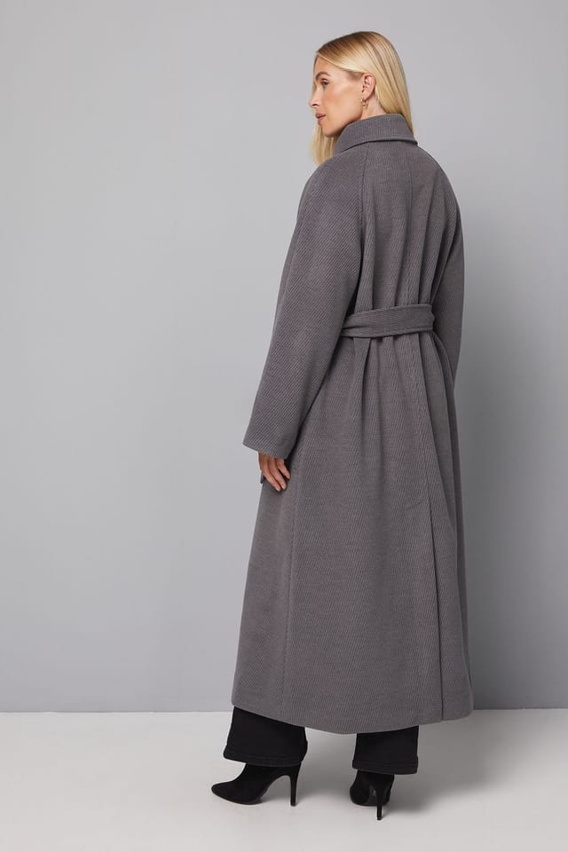 Wallis Wallis Women's Petite Maxi Double Breasted Car Coat in Grey - 3