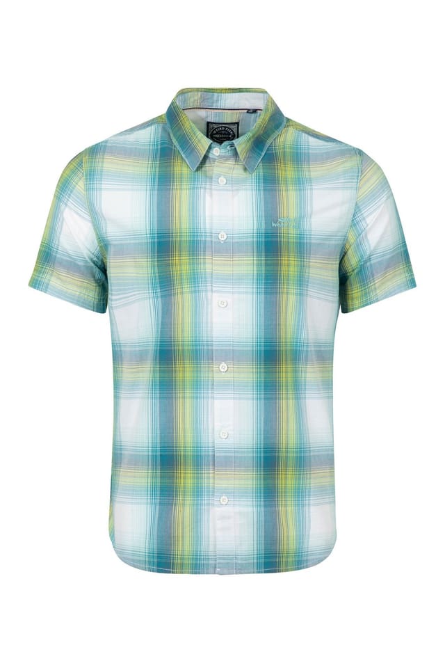 Weird Fish Weird Fish Men's Judd Short Sleeve Check Shirt in White - 2