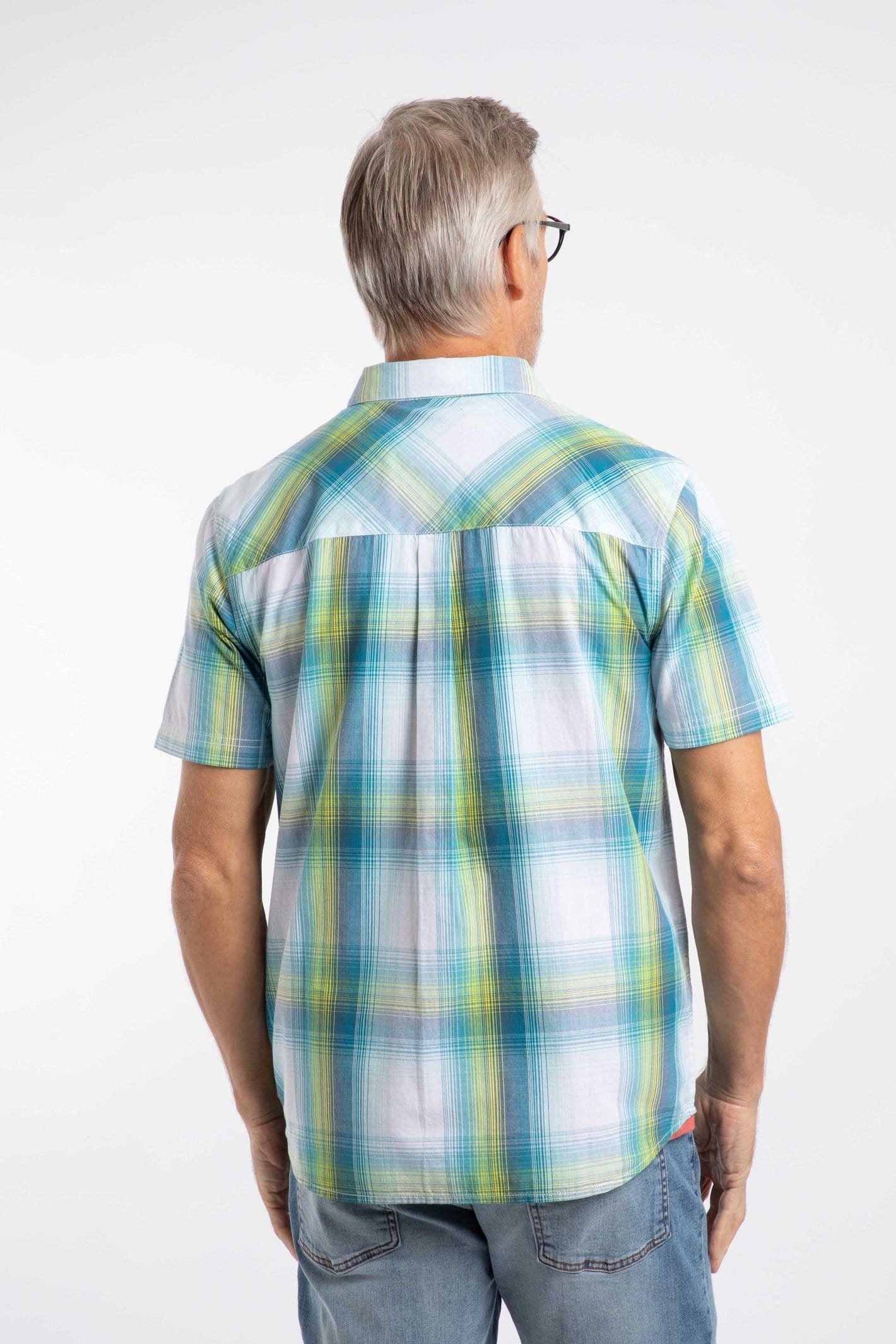 Weird Fish Weird Fish Men's Judd Short Sleeve Check Shirt in White - 4