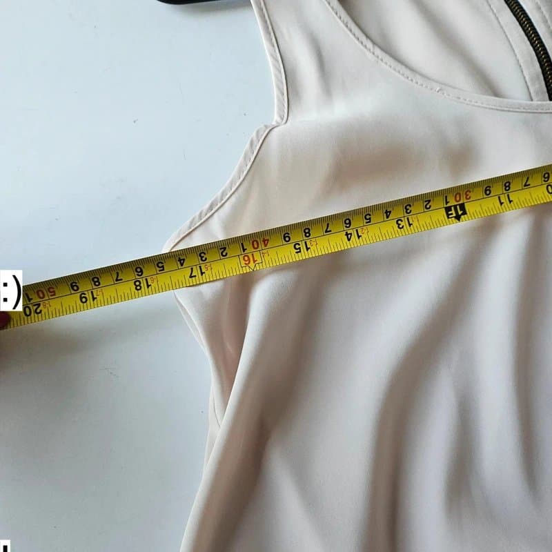 Topshop Topshop vest 10 beige black zip chiffon