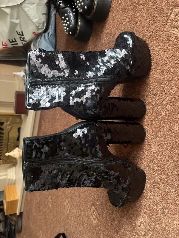 ASOS ASOS Sequin platform boots